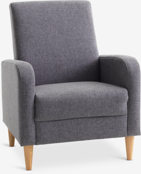 Armchair GEDVED grey fabric