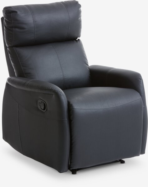 Fauteuil inclinable VEJEN simili cuir noir