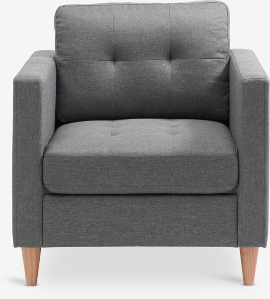 Armchair FALSLEV grey fabric