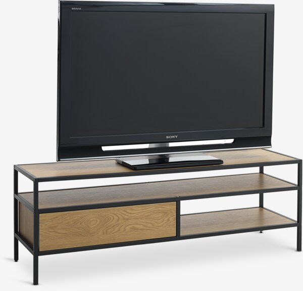 TV bench TRAPPEDAL oak colour/black