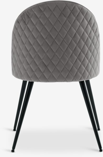 Scaun KOKKEDAL catifea gri/negru