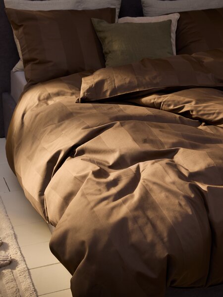 Sateen duvet cover set BARBO King brown