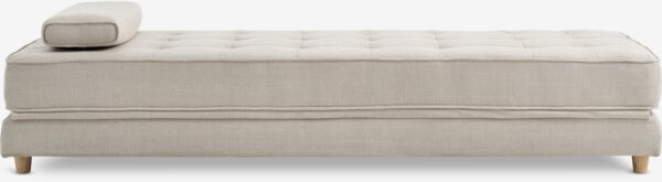 Daybed VARMARK 192x78 met kussen beige stof/eiken kleur