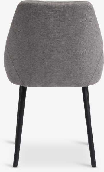 Dining chair VELLEV sand fabric/black