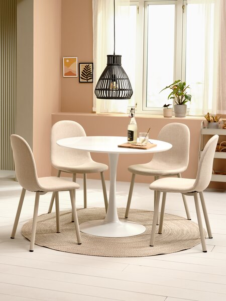 Dining chair EJSTRUP beige fabric