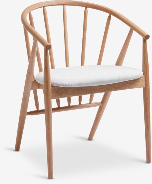 Dining chair ARNBORG oak/off-white