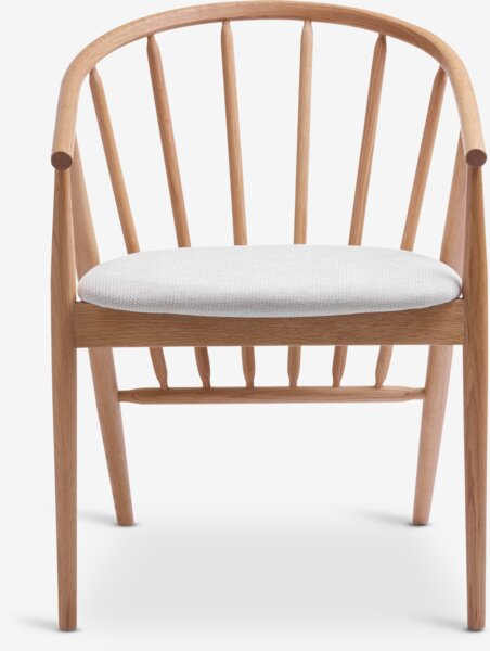 Dining chair ARNBORG oak/off-white