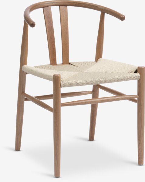 Dining chair GUDERUP oak/natural