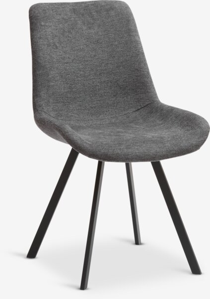 Dining chair HYGUM swivel grey/black