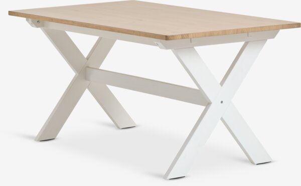 Table VISLINGE 90x150 naturel/blanc