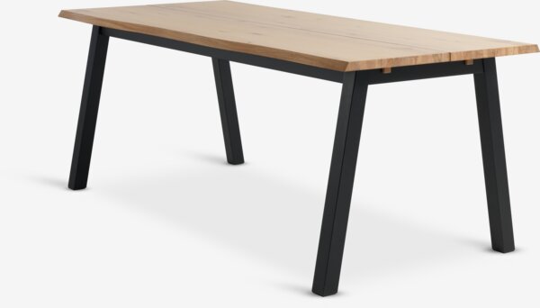 Dining table SKOVLUNDE 90x200 natural oak/black