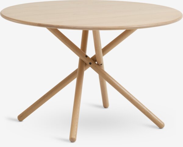 Table SKIBET Ø120 chêne clair