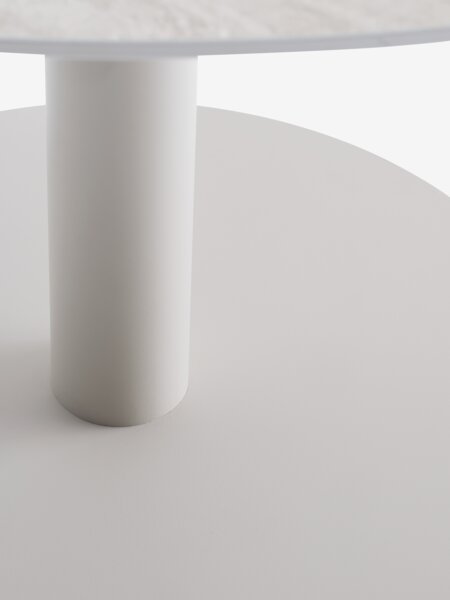 VAMDRUP D120 table + 4 LOMMA chair beige