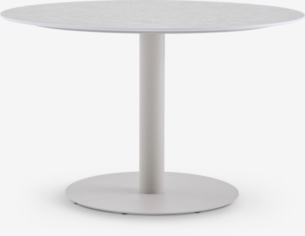 VAMDRUP D120 table + 4 AJSTRUP chair beige