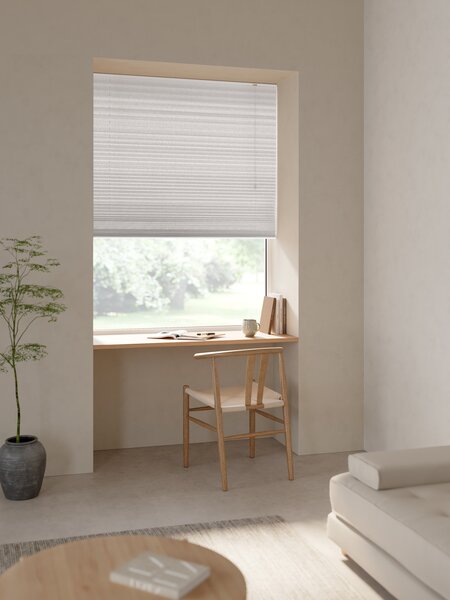 Plisségardin SLOTSHOLMEN 100x130cm hvit