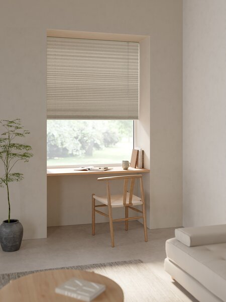 Plisségardin SLOTSHOLMEN 130x130cm sand