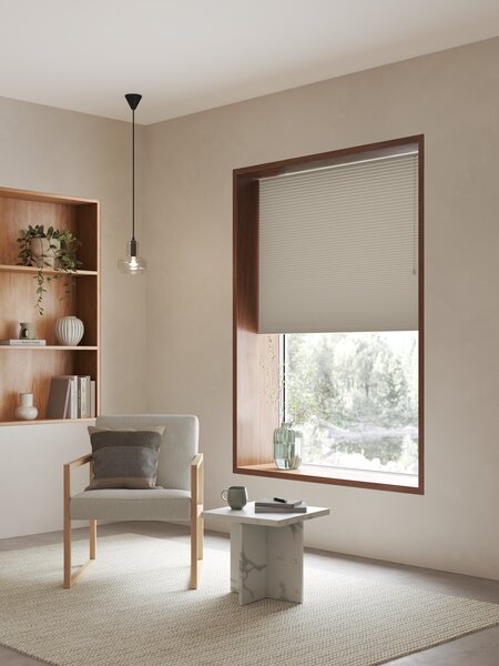 Plisségardin mørklægning LOSNA 130x130cm lysegrå