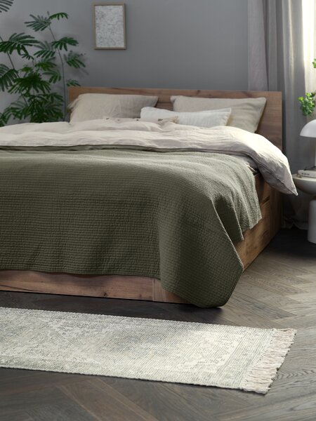 Odeja krpanka SIVBLOM 130x180 temno zelena