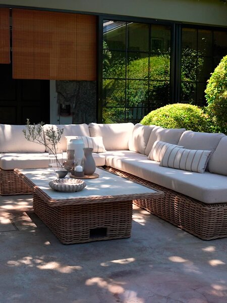Set lounge EJER 6 posti asciugatura rapida naturale
