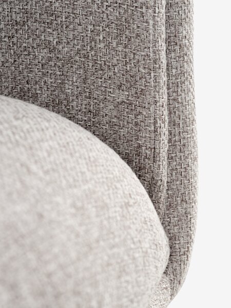 Dining chair GJESING beige fabric/black