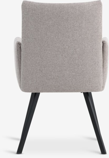 Dining chair GJESING beige fabric/black
