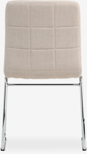 Dining chair HAMMEL beige fabric/chrome