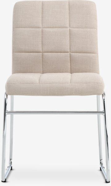 Dining chair HAMMEL beige fabric/chrome