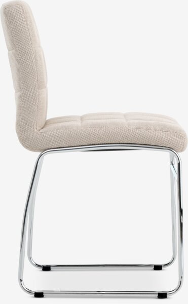 Dining chair HAMMEL beige fabric/chrome