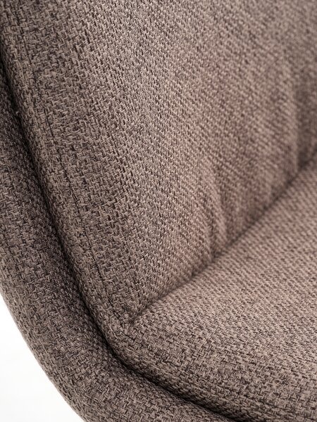 Dining chair MELBY light brown fabric/black