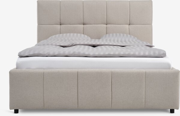Bettgestell VEMMELEV 120x200 beige Stoff