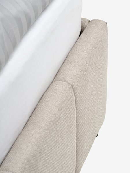 Bettgestell VEMMELEV 120x200 beige Stoff