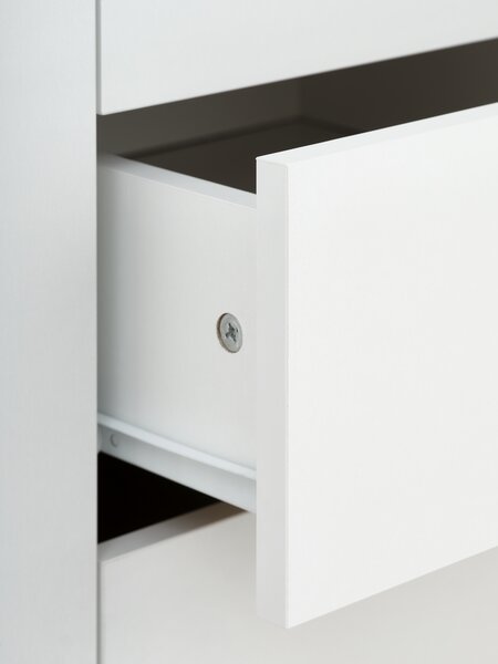 Wardrobe JENSLEV 96x176 2 doors 3 drawers white