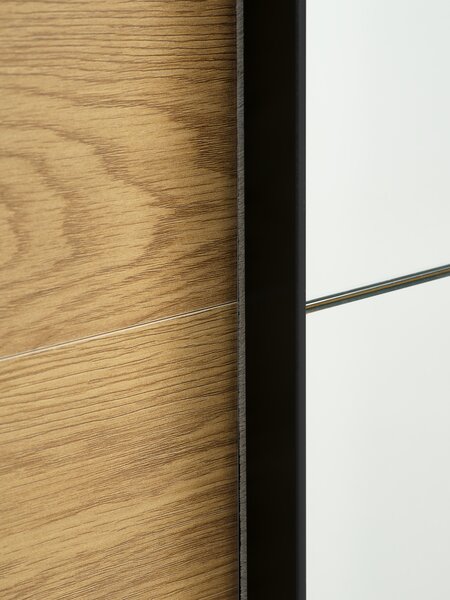 Wardrobe RABERG 200x200 w/mirror warm oak colour