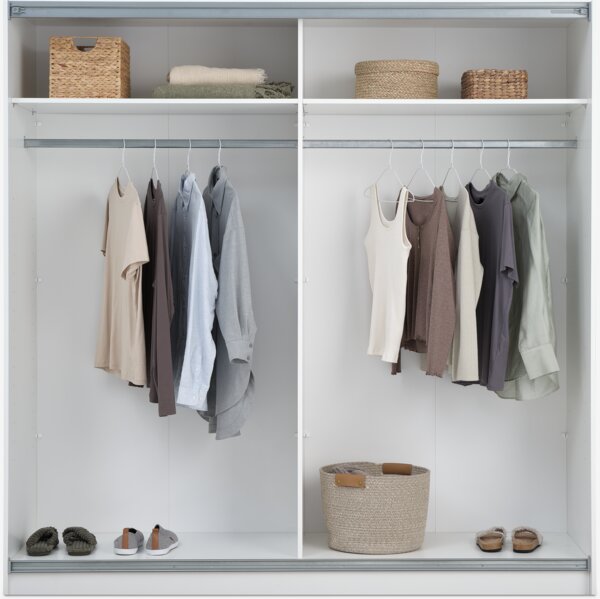 Wardrobe RABERG 200x200 w/mirror white