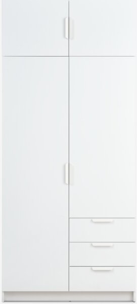 Wardrobe JENSLEV 96x176 2 doors 3 drawers white