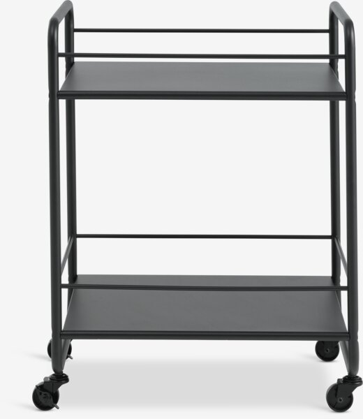 Trolley NARUP 2 shelves black