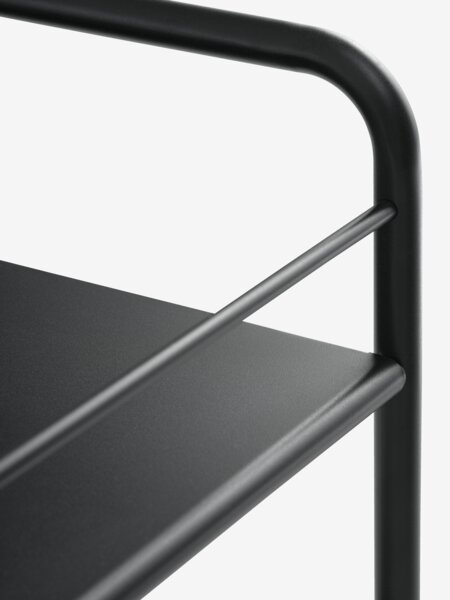 Trolley NARUP 2 shelves black