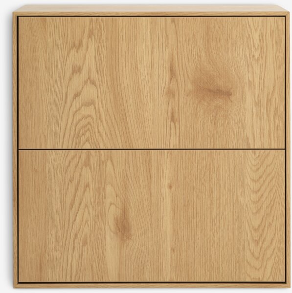 Cabinet GEDSER 2 drawers warm oak colour