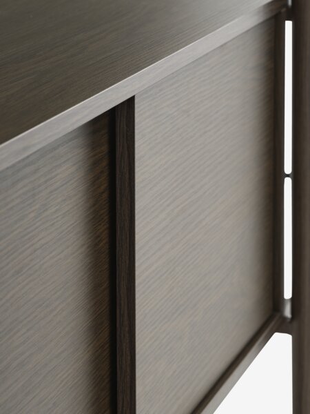 Scaffale LINDVED 6 ripiani 2 ante color rovere scuro