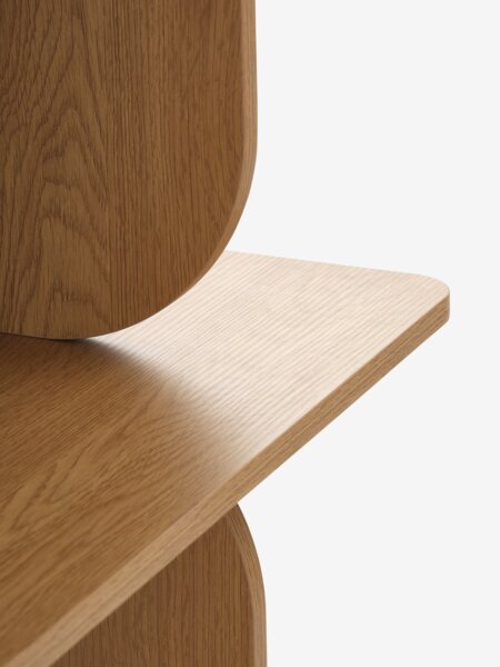 Scaffale LYNGERUP 4 ripiani color rovere