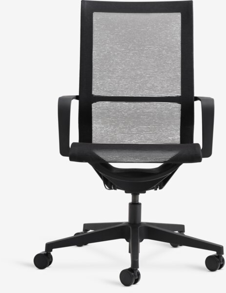 Professionele bureaustoel FOLBY zwarte messing/zwart