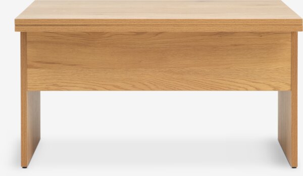 Tavolino VARDE L80/120 con piano a ribalta color rovere