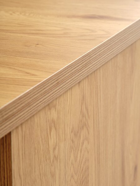 Tavolino VARDE L80/120 con piano a ribalta color rovere