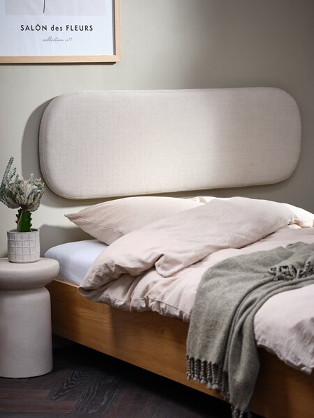 Headboard GREJS 150x48 beige fabric