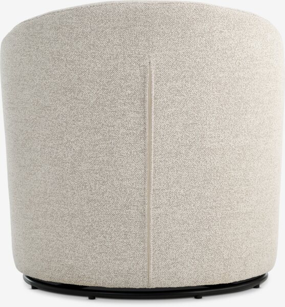 Lounge chair ANDRUP swivel beige fabric