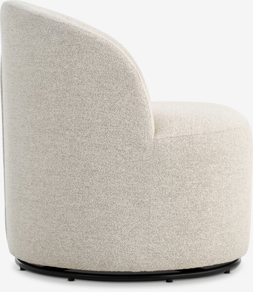 Lounge chair ANDRUP swivel beige fabric