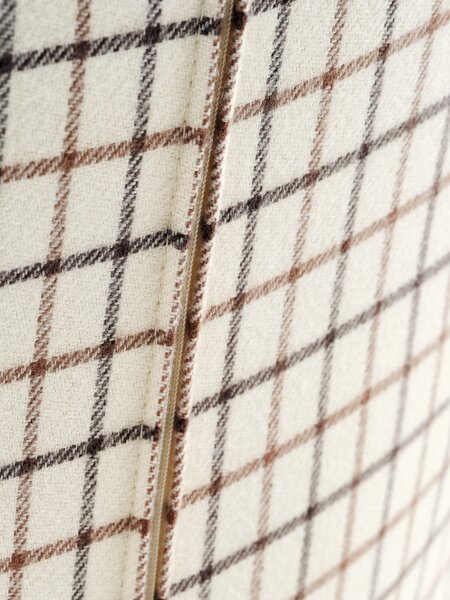 Armchair BIERSTED checkered beige/brown fabric