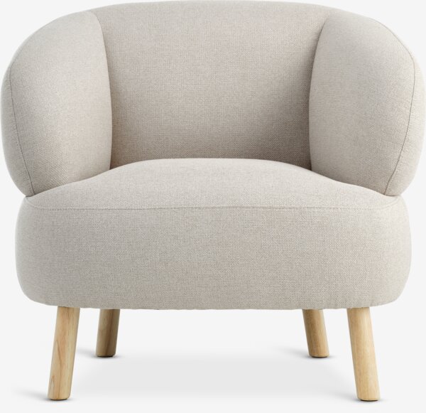 Sessel STADIL beige Stoff/eichefarben