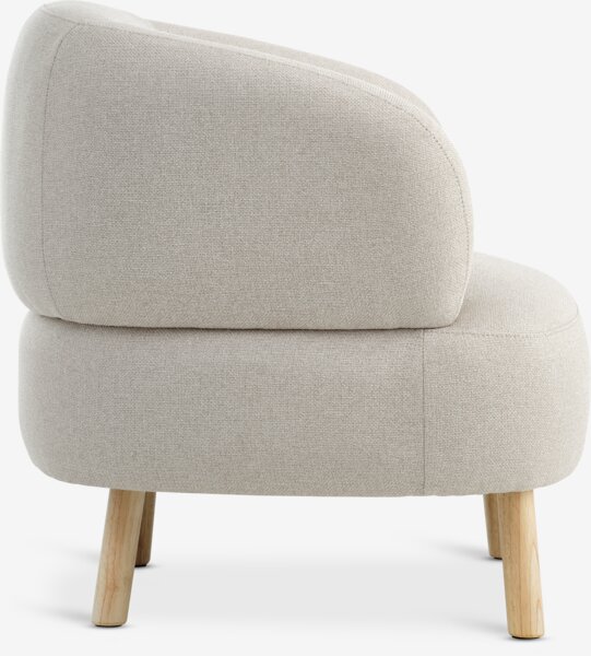 Sessel STADIL beige Stoff/eichefarben