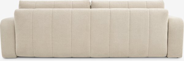 Sofa bed ORMSLEV 3 seater beige fabric